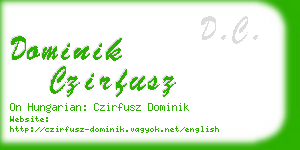 dominik czirfusz business card